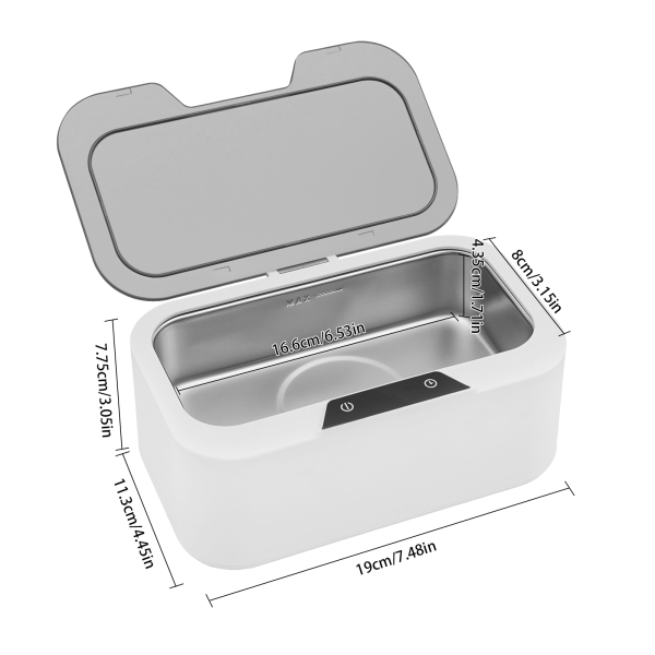 Nettoyeur à ultrasons 500ML, Machine de nettoyage de bijoux, réglage du temps 180s-600s, pour lunettes, bijoux, montres, prothèses dentaires