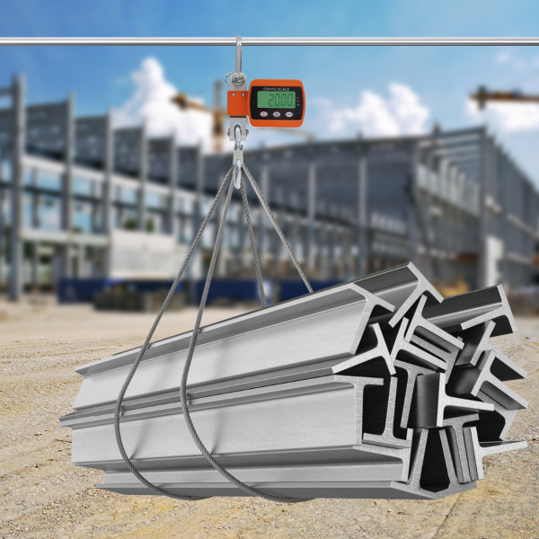 Balance digitale pour grue, Mini balance portable pour grue, Balance suspendue, Capacité de charge : 0.05-500kg, 22*8*5cm, Orange