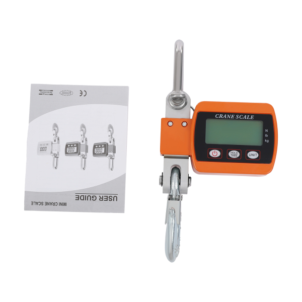 Balance digitale pour grue, Mini balance portable pour grue, Balance suspendue, Capacité de charge : 0.05-500kg, 22*8*5cm, Orange