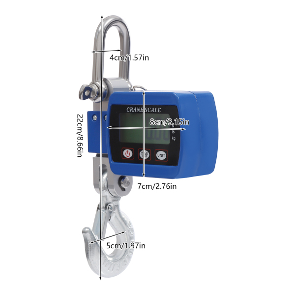 Balance de grue numérique, mini balance de grue portable, balance suspendue, capacité de charge : 0,05-500 kg, 22 x 8 x 5 cm, bleue Balance de grue numérique, mini balance de grue portable, balance suspendue, capacité de charge : 0,05-500 kg, 22 x 8 x 5 cm, bleue