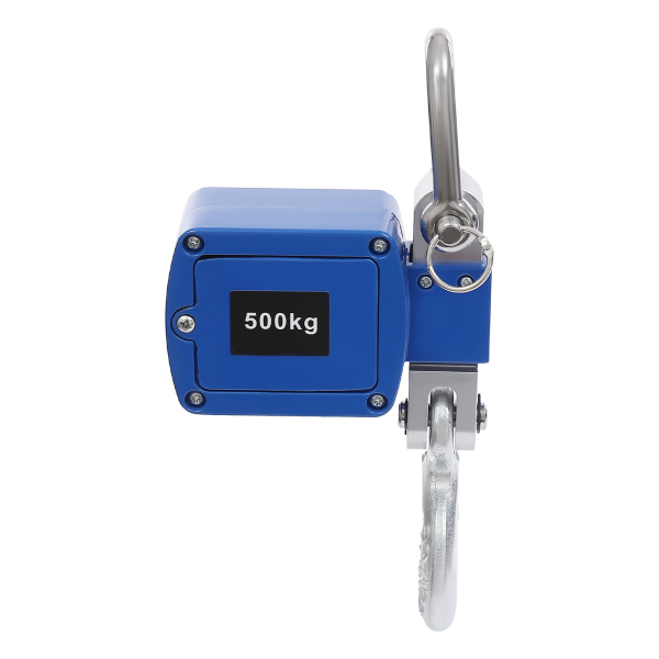Balance de grue numérique, mini balance de grue portable, balance suspendue, capacité de charge : 0,05-500 kg, 22 x 8 x 5 cm, bleue