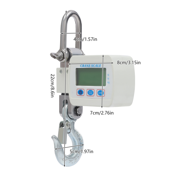 Balance numérique pour pont roulant, mini-balance portable, balance suspendue, capacité de charge : 0,05-500 kg, 22 x 8 x 5 cm, blanc Balance numérique pour pont roulant, mini-balance portable, balance suspendue, capacité de charge : 0,05-500 kg, 22 x 8 x 5 cm, blanc