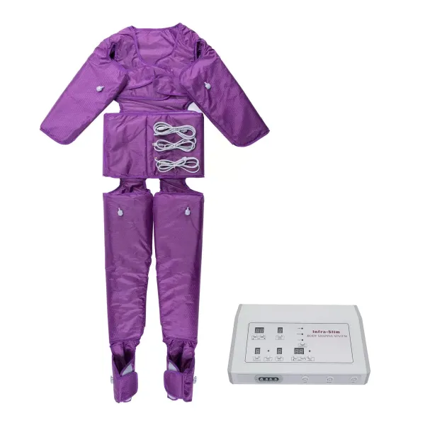 Appareil de massage pour tout le corps - Pressothérapie - Drainage lymphatique - Appareil de massage réglable - Violet