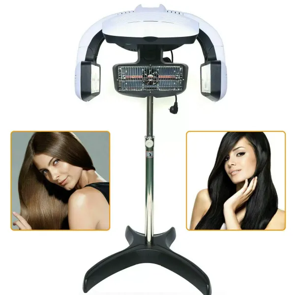 Bonnet de séchage 800 W - Avec fonction de réglage de la température et du temps de travail - Convient pour salon de coiffure avec trépied - Blanc Bonnet de séchage 800 W - Avec fonction de réglage de la température et du temps de travail - Convient pour salon de coiffure avec trépied - Blanc