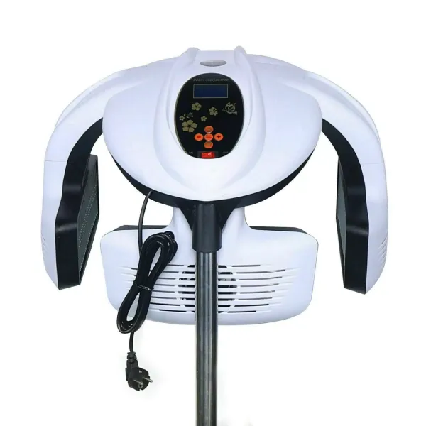 Bonnet de séchage 800 W - Avec fonction de réglage de la température et du temps de travail - Convient pour salon de coiffure avec trépied - Blanc