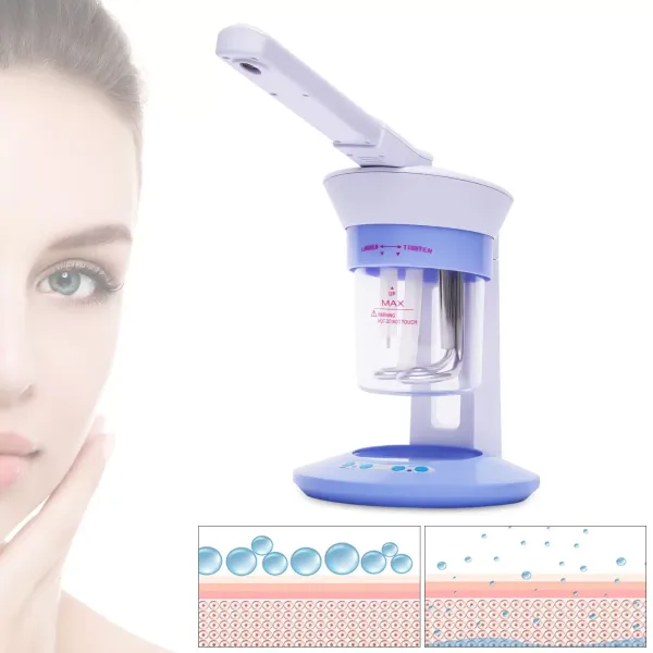 Vaporisateur facial 2 en 1, machine de pulvérisation d'ions de vapeur d'ozone de salon Spa, machine de soins de beauté de la peau(EU)