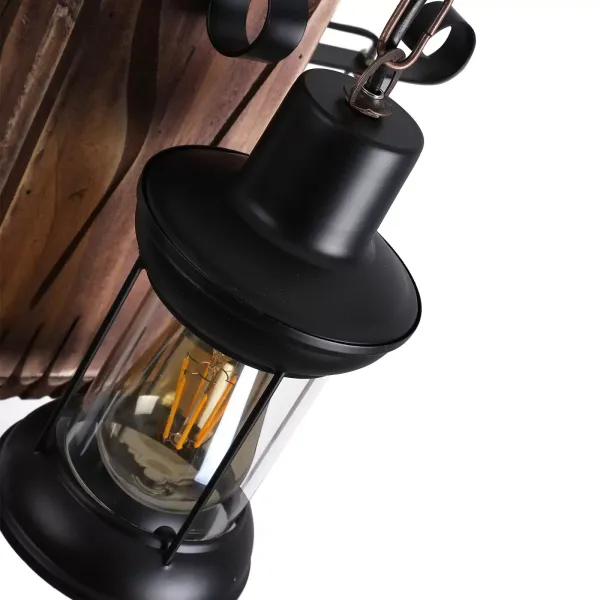 Lampe suspendue rétro industrielle Loft Bar 4 lumières, lustre vintage décoratif pour salon