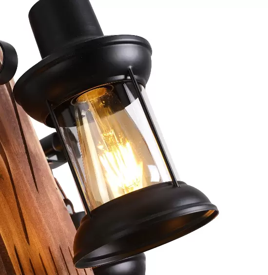 Lampe suspendue rétro industrielle Loft Bar 4 lumières, lustre vintage décoratif pour salon