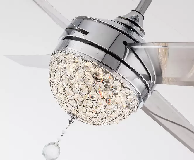Ventilateur de plafond moderne avec éclairage et télécommande 44" à intensité variable LED 220 V