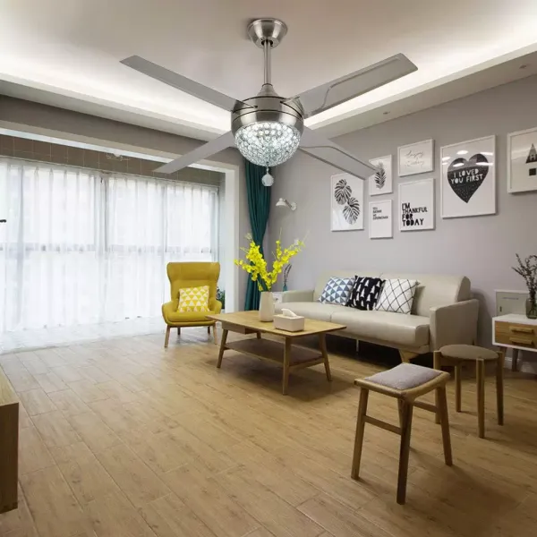 Ventilateur de plafond moderne avec éclairage et télécommande 44