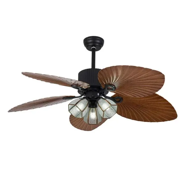 Palm-Leaf Ventilateur de plafond avec éclairage 52
