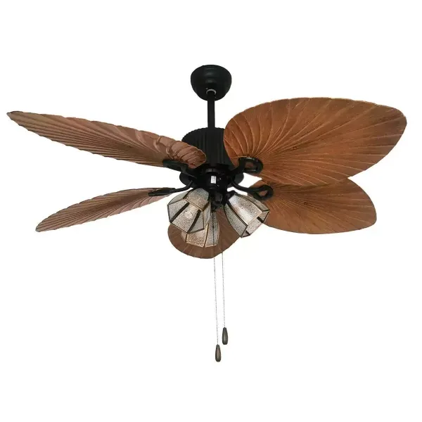 Palm-Leaf Ventilateur de plafond avec éclairage 52