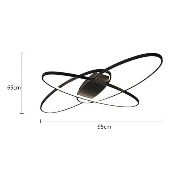 Plafonnier LED moderne à intensité variable 70 W pour salle à manger, salon, bureau, cuisine, 3000-6500 K