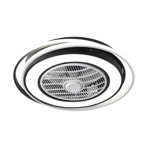 Ventilateur de plafond avec éclairage LED et télécommande - 3 types de couleurs d'éclairage - Éclairage semi-encastré