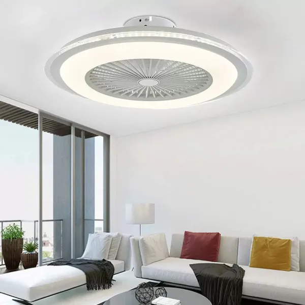 Plafonnier LED 60 W avec éclairage LED et télécommande à intensité variable Blanc Plafonnier LED 60 W avec éclairage LED et télécommande à intensité variable Blanc