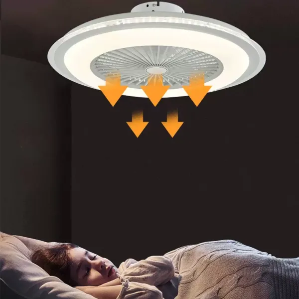 Plafonnier LED 60 W avec éclairage LED et télécommande à intensité variable Blanc
