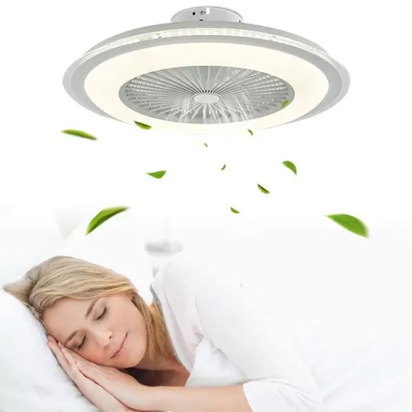 Plafonnier LED 60 W avec éclairage LED et télécommande à intensité variable Blanc