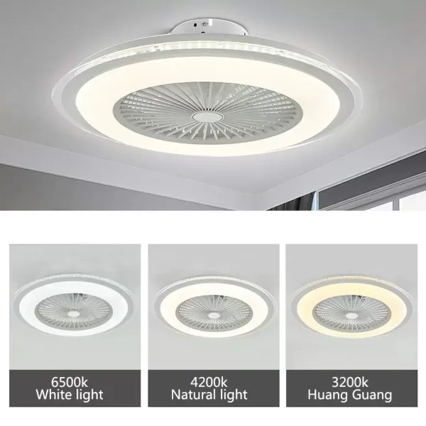 Plafonnier LED 60 W avec éclairage LED et télécommande à intensité variable Blanc Plafonnier LED 60 W avec éclairage LED et télécommande à intensité variable Blanc