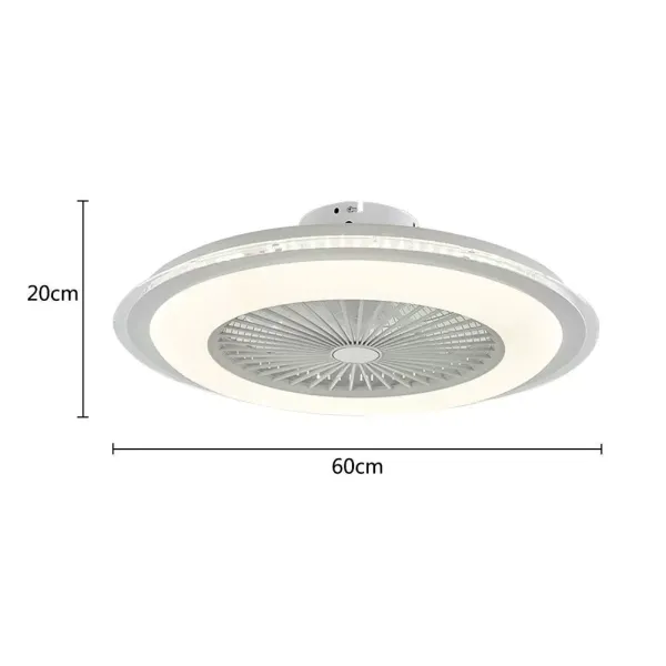 Plafonnier LED 60 W avec éclairage LED et télécommande à intensité variable Blanc
