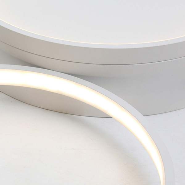 Plafonnier à intensité variable avec télécommande, plafonnier LED 7 anneaux design salon lumière salle à manger lumière