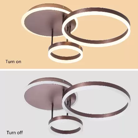 LED-plafondlamp 112 W 3 cirkels designlamp woonkamer plafondlamp kroonluchter afstandsbediening 3000 K – 6500 K