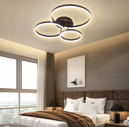 LED-plafondlamp 112 W 3 cirkels designlamp woonkamer plafondlamp kroonluchter afstandsbediening 3000 K – 6500 K