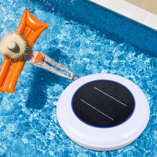Ioniseur solaire pour piscine - Argent - Ioniseur de piscine - Avec brosse de nettoyage pour jardin, bassin extérieur Ioniseur solaire pour piscine - Argent - Ioniseur de piscine - Avec brosse de nettoyage pour jardin, bassin extérieur