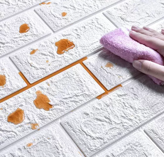 Papier peint mural 3D en mousse PE - Autocollant - Doux - Anti-collision - Décoration murale pour salle de bain, balcon, cuisine - 70 x 77 cm