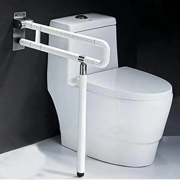 Vertriebs Barre d'appui murale rabattable en acier inoxydable pour salle de bain Blanc 75 cm