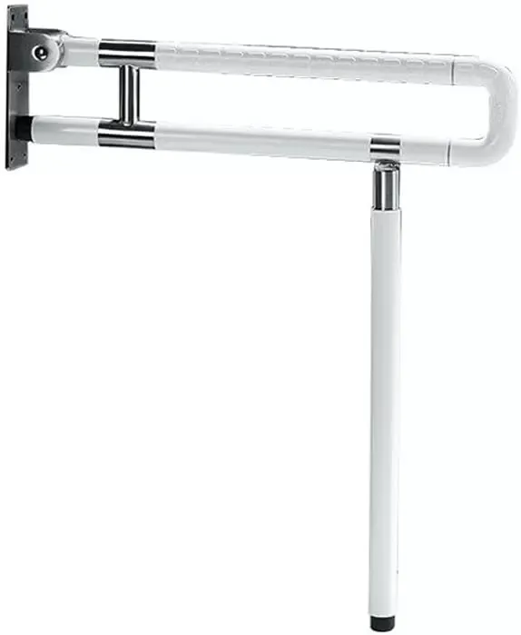 Vertriebs Barre d'appui murale rabattable en acier inoxydable pour salle de bain Blanc 75 cm