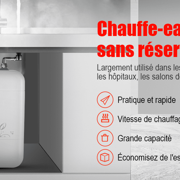 8 liters-compact electrical appliances-plug and play-suitable for under the sink-separated water-constant temperature-no dripping.