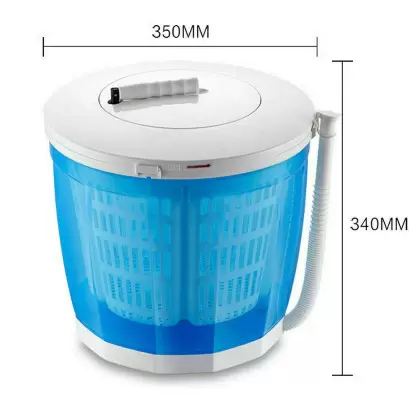 2-in-1 mini-wasmachine en centrifuge, geschikt voor maximaal 2 kg, niet-elektrische draagbare crankwasmachine/-droger voor kamperen, caravans