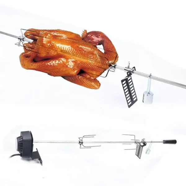 220V BBQ Broche de gril avec moteur en acier inoxydable Rotisserie Tournebroche Set de gril à gaz 220V BBQ Broche de gril avec moteur en acier inoxydable Rotisserie Tournebroche Set de gril à gaz