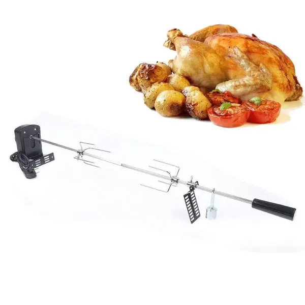 220V BBQ Broche de gril avec moteur en acier inoxydable Rotisserie Tournebroche Set de gril à gaz 220V BBQ Broche de gril avec moteur en acier inoxydable Rotisserie Tournebroche Set de gril à gaz