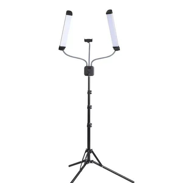 Lampe LED pour cils et maquillage - Avec support de téléphone portable et trépied télescopique