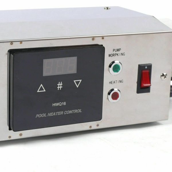 Pompe à chaleur pour piscine - 3 kW - En acier inoxydable - Chauffage électrique pour piscine - Thermostat 3 kW