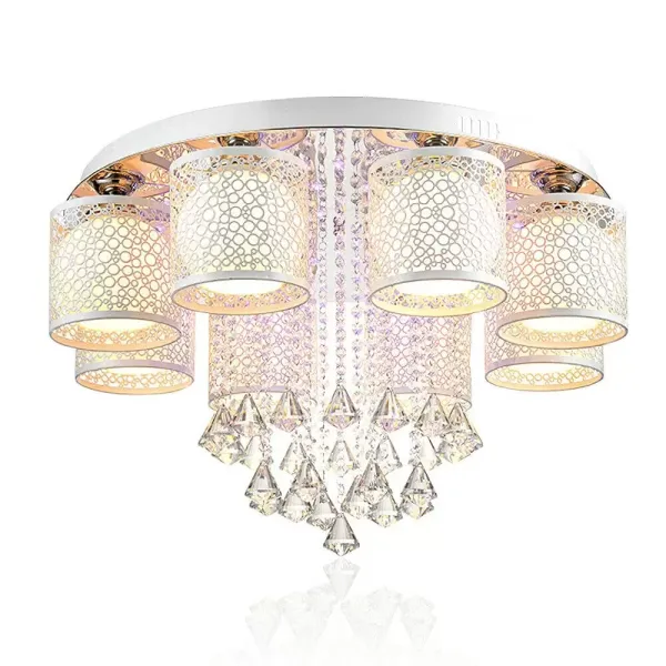 Lustre LED romantique - Plafonnier - Design ludique - Lampe murale pour salon - Lampe en cristal RVB avec télécommande