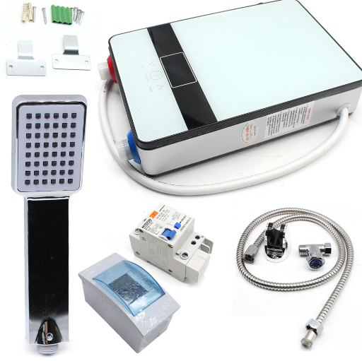 Buse de Douche Chauffe-eau instantané+6500W 220V Tankless Instantané Chaudière Chauffe-eau Electrique