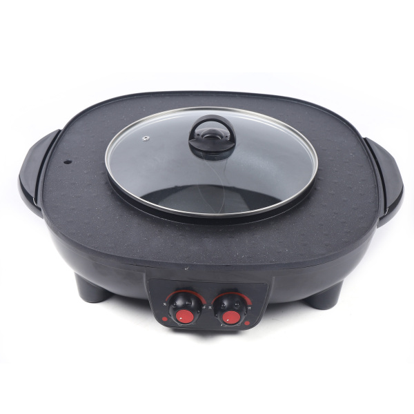 CNCEST Barbecue électrique Hotpot Four Grill Sans Fumée Hotpot Machine BBQ