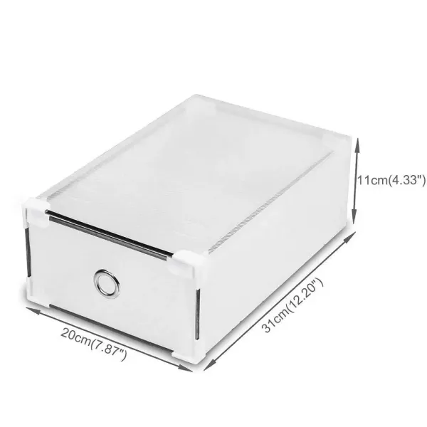 Organisateur durable pliable empilable empilable de tiroir de boîtes de rangement de chaussures en plastique 20X