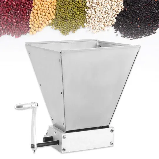 Moulin à céréales manuel - Broyeur de céréales - Broyeur de céréales - Moulin à chrot Barley - Sans base en aluminium - Sans valve de régulation
