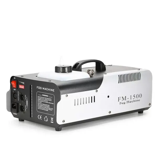 Machine à fumée DMX - 1500 W - 2 l - 9 x 3 W - 3 en 1 - LED RVB - Éclairage de scène - Fumée - Avec télécommande
