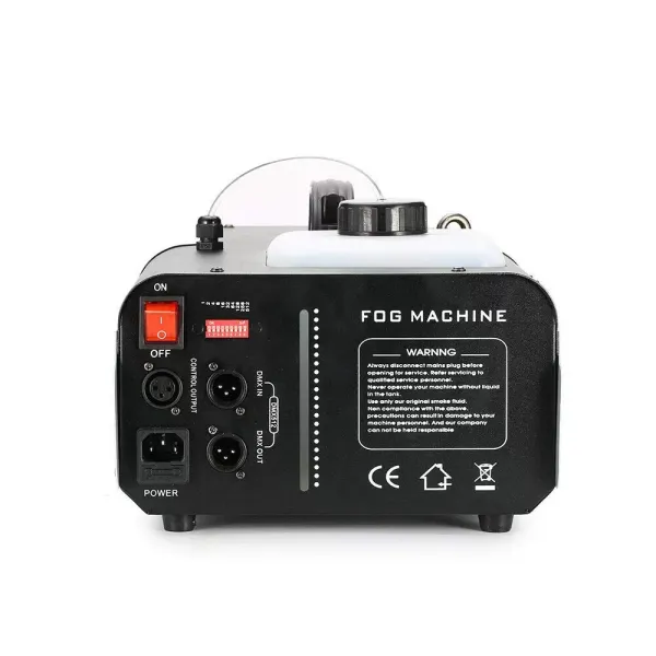 Machine à fumée DMX - 1500 W - 2 l - 9 x 3 W - 3 en 1 - LED RVB - Éclairage de scène - Fumée - Avec télécommande