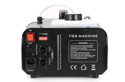 DMX-rookmachine, 1500 W, 2 l, 9 x 3 W, 3 in 1, RGB LED, podiumverlichting, rook, met afstandsbediening