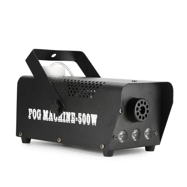 Machine à Fumée, Machine à Brouillard avec Effet de Lumières LED, Brouillard 500W avec 1 Récepteur Filaire et 1 Télécommande sans Fil