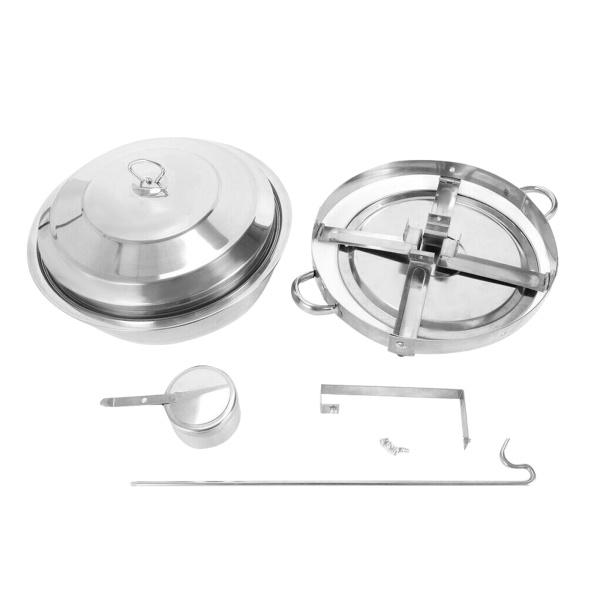 CNCEST Chafing Dish Récipient de Maintien au Chaud en Acier Inoxydable pour la Cuisson, Le Buffet et la fête 7,5 l Rond