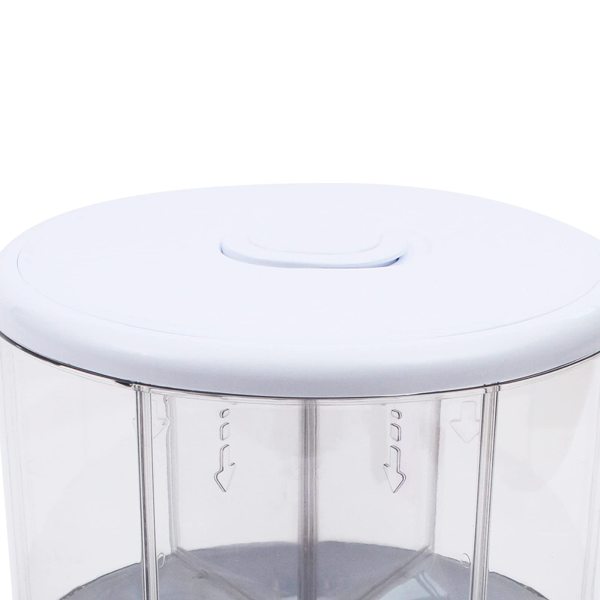 Distributeur de céréales de cuisine rotatif à 360 °, distributeur de céréales avec tasse à mesurer, récipient à céréales, capacité 11 kg/24 lbs Distributeur de céréales de cuisine rotatif à 360 °, distributeur de céréales avec tasse à mesurer, récipient à céréales, capacité 11 kg/24 lbs
