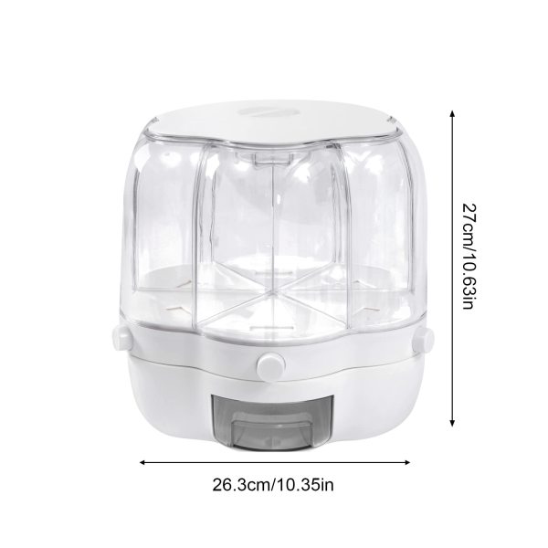 Distributeur de céréales 6 grilles Distributeur de céréales rotatif à 360° Distributeur de céréales de stockage de cuisine Distributeur de nourriture Distributeur de céréales 6 grilles Distributeur de céréales rotatif à 360° Distributeur de céréales de stockage de cuisine Distributeur de nourriture