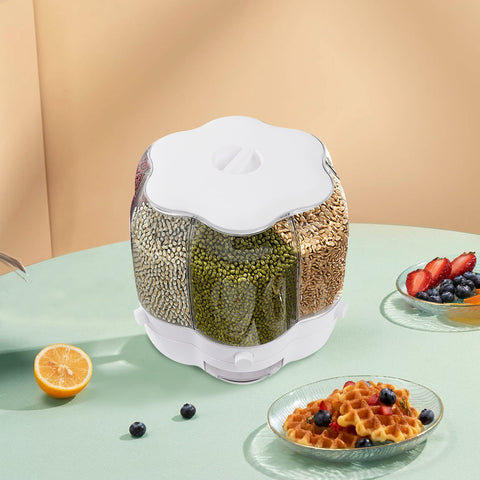 Distributeur de céréales de cuisine rotatif à 360 °