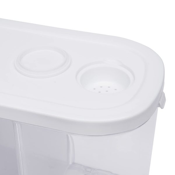 Distributeur de Céréales à 5 Grilles - Avec Couvercle - Organiseur Séparé pour Bonbons, Haricots, Riz, Aliments Secs